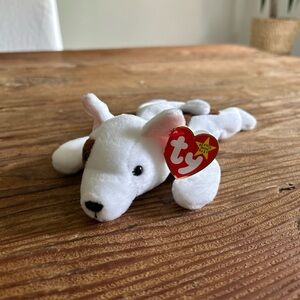 Rare Ty Beanie Baby BUTCH the Bull Terrier Dog WITH TAGS